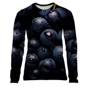 Женский 3D лонгслив с ягодами винограда