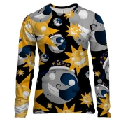 Жіночий 3D лонгслів Сонце та Місяць - FNaF