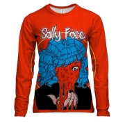 Женский 3D лонгслив Салли с окровавленным лицом - SALLY FACE