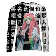 Женский 3D лонгслив Мицури Канроджи - Demon Slayer