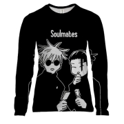 Жіночий 3D лонгслів Сатору Годжо та Гето Сугуру - Магічна битва