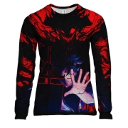 Женский 3D лонгслив Аста и его демон - Black Clover