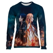 Жіночий 3D лонгслів Кіріто и Асуна - Sword art Online