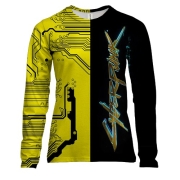 Жіночий 3D лонгслів "Cyberpunk 2077" техно