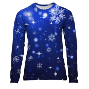 Жіночий 3D лонгслів зі сніжинками