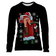 Женский 3D лонгслив Дед Мороз в стиле Бразерс