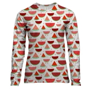 Женский 3D лонгслив с арбузами (паттерн)