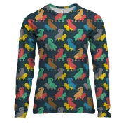 Жіночий 3D лонгслів Кохання козли