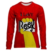 Жіночий 3D лонгслів I love BEER