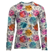 Жіночий 3D лонгслів Love and hearts pattern 5