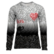 Жіночий 3D лонгслів ЪУЪ любов