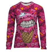Женский 3D лонгслив Love ice cream