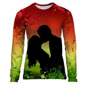 Жіночий 3D лонгслів Поцілунок силует