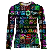 Жіночий 3D лонгслів Geometry Dash Герої