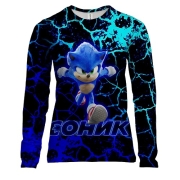 Жіночий 3D лонгслів Соник (арт)