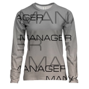 Жіночий 3D лонгслів для менеджера "manager"