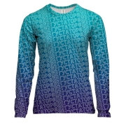 Жіночий 3D лонгслів з хештегом #дегустатор