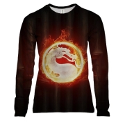 Женский 3D лонгслив Mortal Kombat Logo (2)