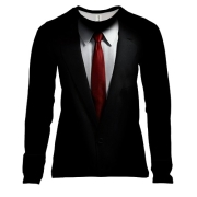 Женский 3D лонгслив Hitman - костюм агента 47 (2)