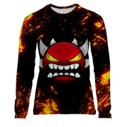 Жіночий 3D лонгслів Geometry Dash | Demon