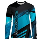 Жіночий 3D лонгслів Mercedes-Benz техно АРТ
