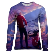 Женский 3D лонгслив Anime girl and boy.