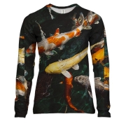 Жіночий 3D лонгслів яскраві рибки