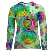 Жіночий 3D лонгслів Rainbow circles on the water