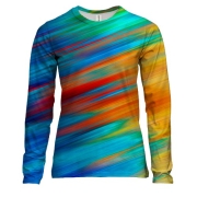 Жіночий 3D лонгслів Rainbow stains 2