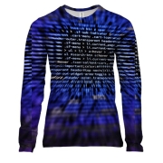 Жіночий 3D лонгслів Program codes pattern