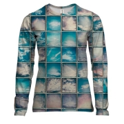 Женский 3D лонгслив Glass squares