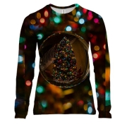 Жіночий 3D лонгслів Ball with Christmas tree 2