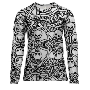 Жіночий 3D лонгслів зі скелетиками