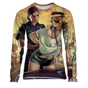 Женский 3D лонгслив GTA police girl