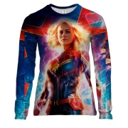 Женский 3D лонгслив Captain Marvel