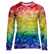 Женский 3D лонгслив Rainbow abstraction 4