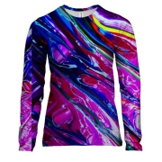 Женский 3D лонгслив Rainbow abstraction 2