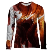 Женский 3D лонгслив Sunny mountains