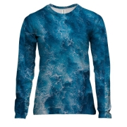 Жіночий 3D лонгслів Sea waves pattern