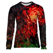 Женский 3D лонгслив Языки пламени