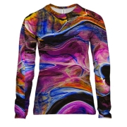Женский 3D лонгслив с разводами краски