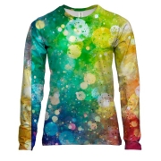 Жіночий 3D лонгслів Rainbow pattern 2