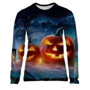 Жіночий 3D лонгслів Halloween pumpkins