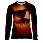 Жіночий 3D лонгслів Halloween pumpkin art