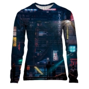 Женский 3D лонгслив Китайский ночной город
