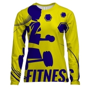 Жіночий 3D лонгслів Fitness Girl.