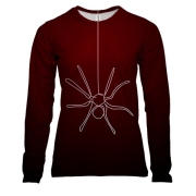 Жіночий 3D лонгслів Spider white line