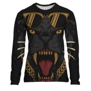 Жіночий 3D лонгслів Cougar with glasses