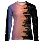 Женский 3D лонгслив Night city