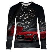 Жіночий 3D лонгслів Audi Red and Black